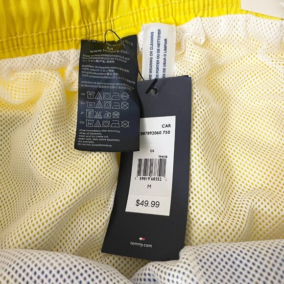 Tommy Hilfiger Yellow Swim Trunks Mens Size Medium - Picture 7 of 15